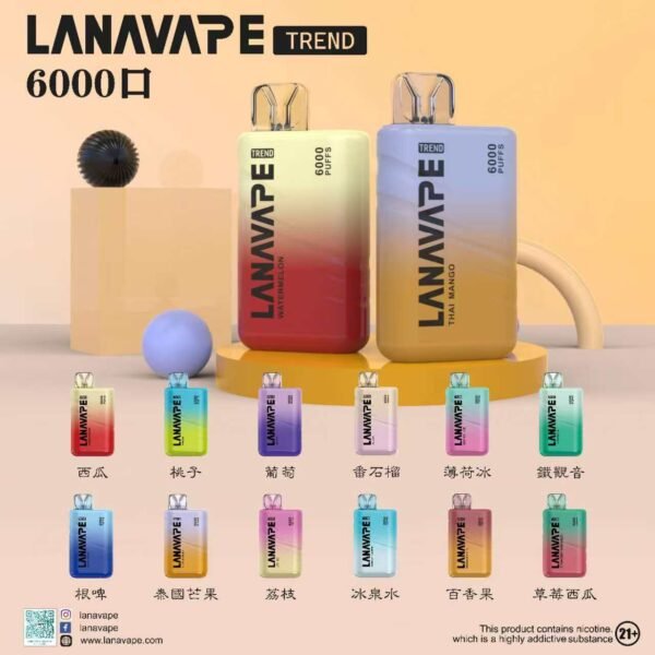 LANA Bar BC 6000口抛棄式電子煙 | 大口數 台灣現貨