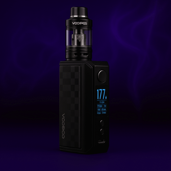 Voopoo Black Carbon Fiber Vape Mod – 177W OLED Display