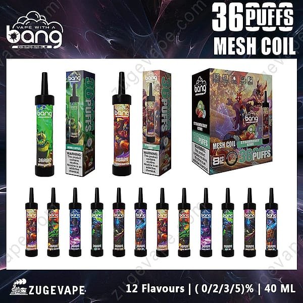 Bang 36000口一次性電子煙 雙罐液體 40ml大容量