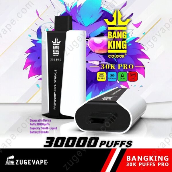 【Bang King 30000 Pro】一次性電子煙|36ml大容量超長體驗🌟