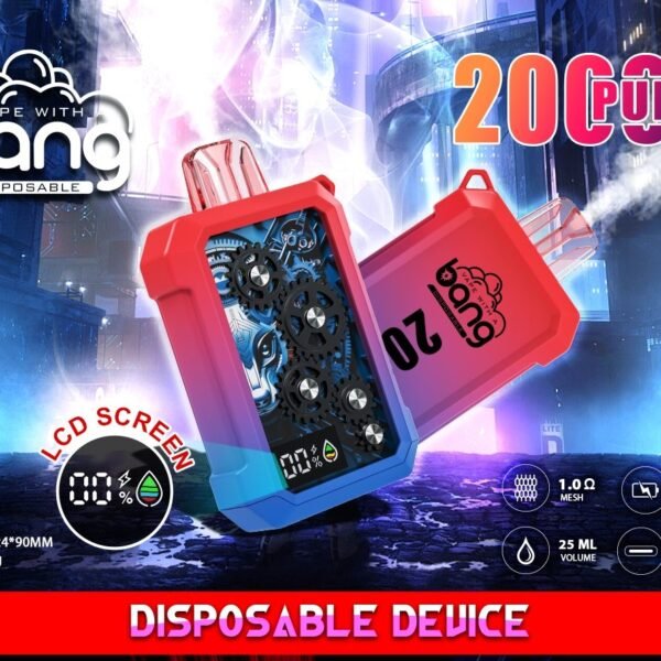 Bang Wheel 20000 Puffs 抛棄式電子煙/全新齒輪外觀 可充電